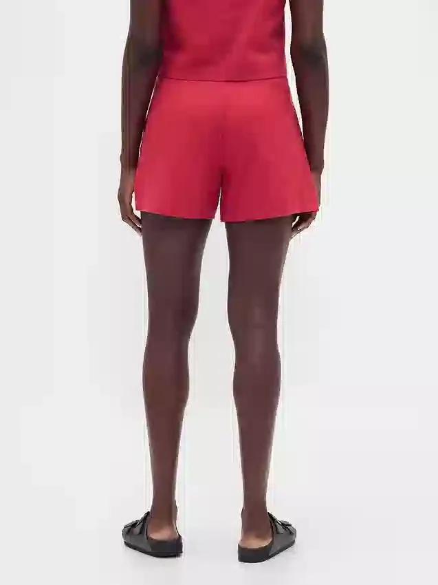 4" Shorts i linneblandning med medelhög midja