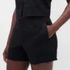 4" Shorts i linneblandning med medelhög midja