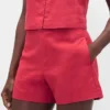 4" Shorts i linneblandning med medelhög midja