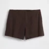 4" Shorts i linneblandning med medelhög midja