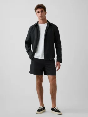 5,5" avslappnade shorts i linneblandning
