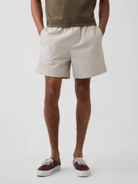 5,5″ avslappnade shorts i linneblandning