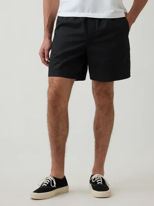 5,5" avslappnade shorts i linneblandning