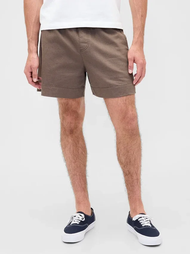 5,5" avslappnade shorts i linneblandning