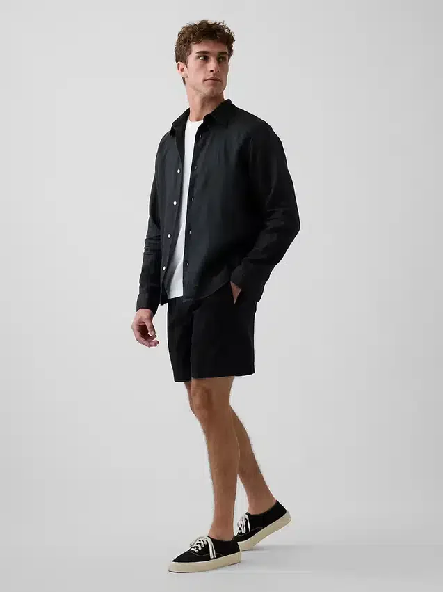 5,5" avslappnade shorts i linneblandning