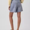 5" midhöga, tryckta, stickade denimshorts