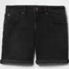 5" midjehöga girlfriend-shorts i denim