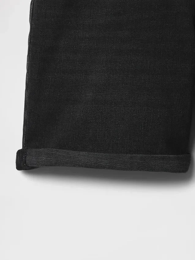 5" midjehöga girlfriend-shorts i denim