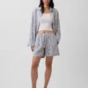 6" bekväma shorts i linneblandning