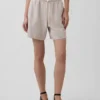 6" bekväma shorts i linneblandning