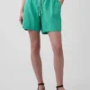 6" bekväma shorts i linneblandning