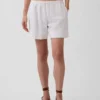 6" bekväma shorts i linneblandning