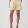 6" bekväma shorts i linneblandning