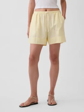 6″ bekväma shorts i linneblandning