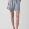 6" bekväma shorts i linneblandning
