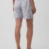 6" bekväma shorts i linneblandning