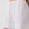 6" bekväma shorts i linneblandning