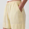 6" bekväma shorts i linneblandning