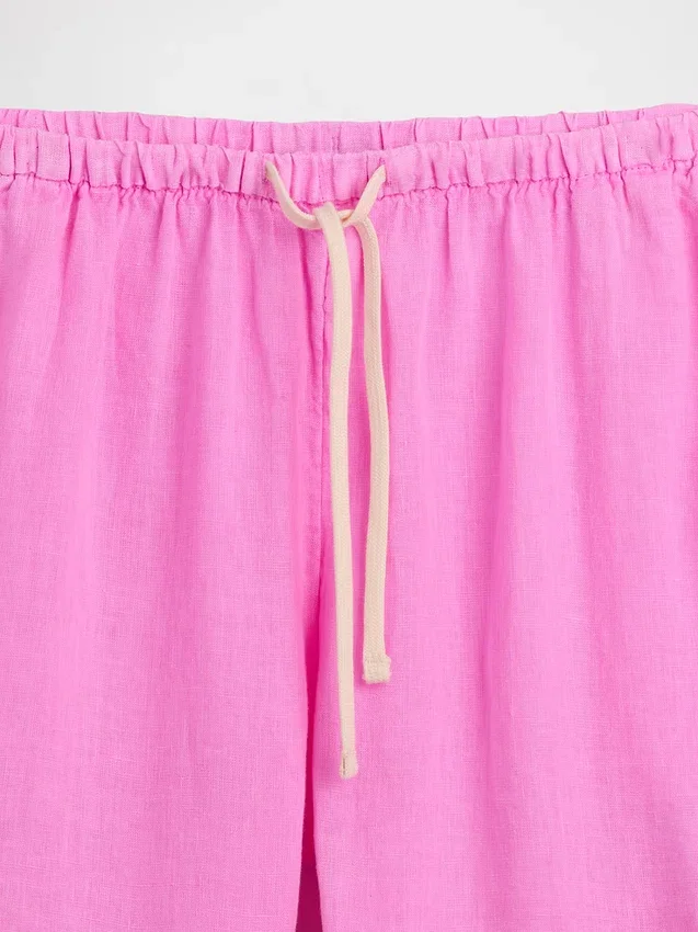 6" bekväma shorts i linneblandning