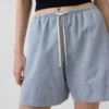 6" bekväma shorts i linneblandning