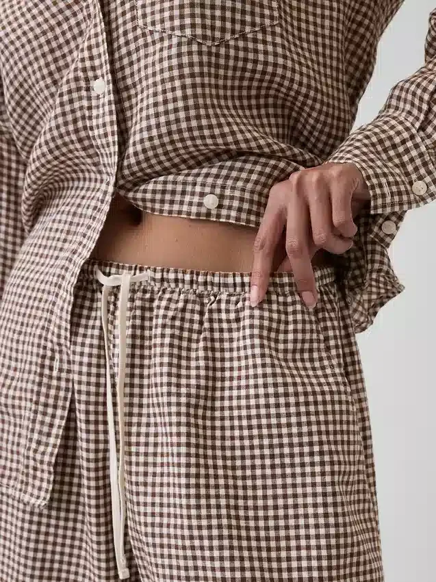 6" bekväma shorts i linneblandning