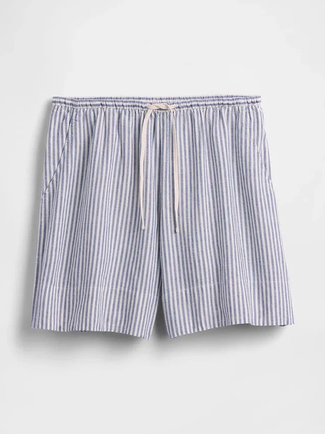 6" bekväma shorts i linneblandning