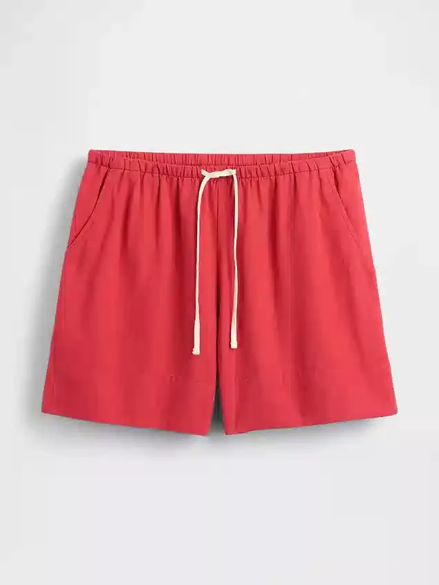 6" bekväma shorts i linneblandning