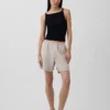 6" bekväma shorts i linneblandning