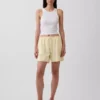 6" bekväma shorts i linneblandning