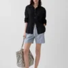 6" bekväma shorts i linneblandning