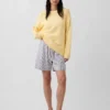 6" bekväma shorts i linneblandning
