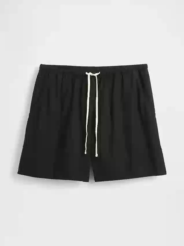 6" bekväma shorts i linneblandning