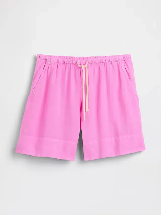 6" bekväma shorts i linneblandning