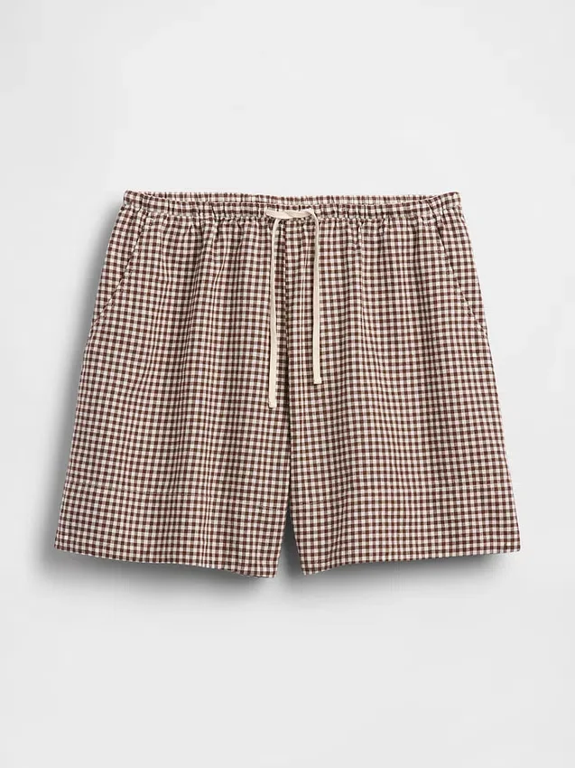 6" bekväma shorts i linneblandning