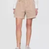 6" midhöga plisserade shorts i twill