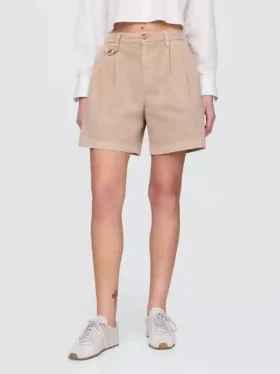6″ midhöga plisserade shorts i twill
