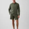 7,5" Shorts i linne-bomullsblandning