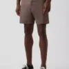 7,5" Shorts i linne-bomullsblandning