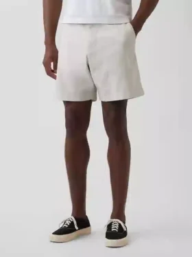 7,5″ Shorts i linne-bomullsblandning