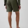 7,5" Shorts i linne-bomullsblandning