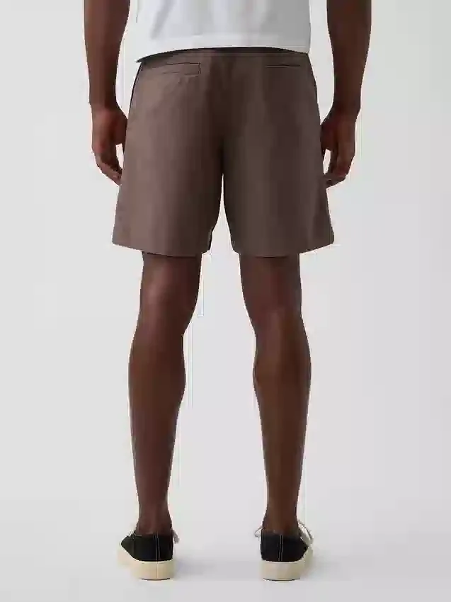7,5" Shorts i linne-bomullsblandning