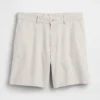 7,5" Shorts i linne-bomullsblandning