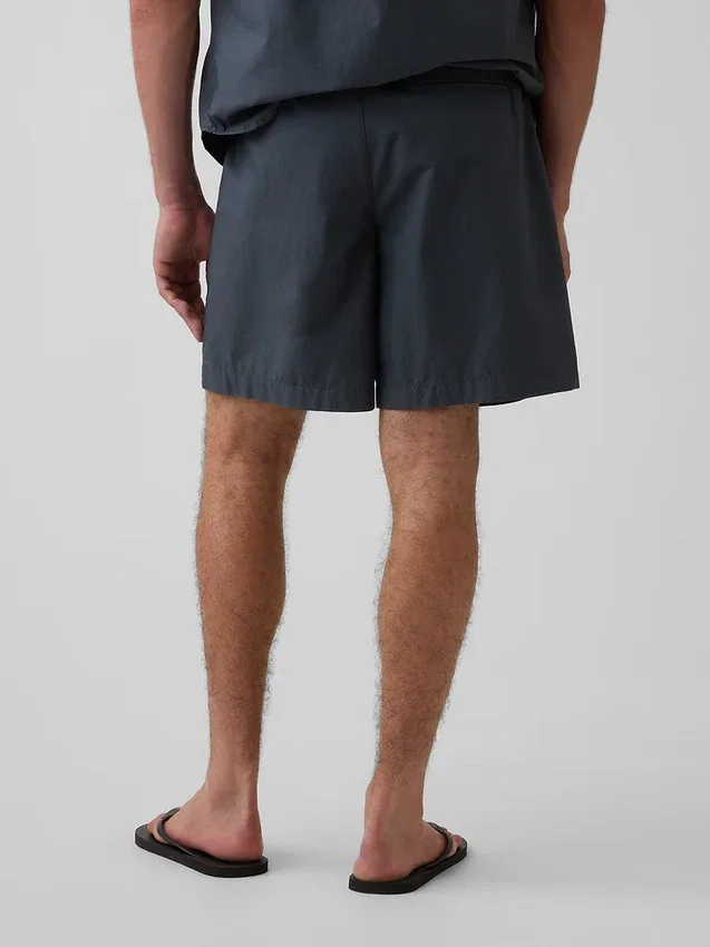 7" avslappnade shorts i poplin