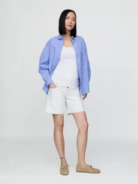 7" Mammakläder i denim med hel panel