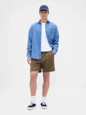 7" strukturerade, bekväma Shorts