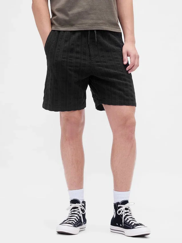 7" strukturerade, bekväma Shorts