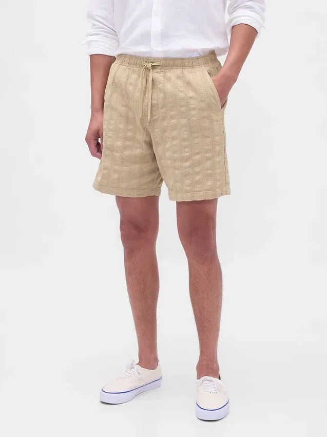 7" strukturerade, bekväma Shorts