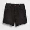 8" Bermudashorts i denim med medelhög midja och lös passform
