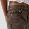 8" Bermudashorts i denim med medelhög midja och lös passform