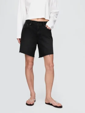 8″ Bermudashorts i lös passform med medelhög midja i 90-talsstil